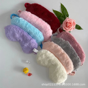 Cartoon Imitation Rabbit Hair Eye Mask Plush Cute Comfortable Shading Eye Mask Sleeping Cute Eye Mask for Men and Women Spot
