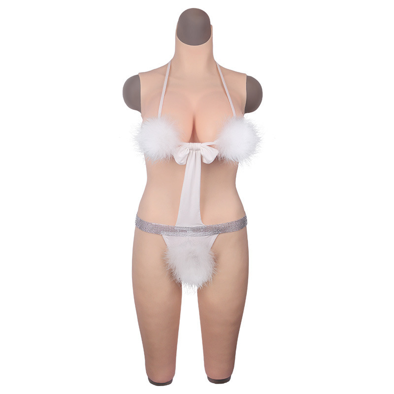 Five-Point Jumpsuit, Butt Lift, Crotch Shaping, Transvestite Cross-Dressing, Fake Breast, Fake Pubic Pants, Showing Breasts, Big Breasts, Beautiful Back and Plump