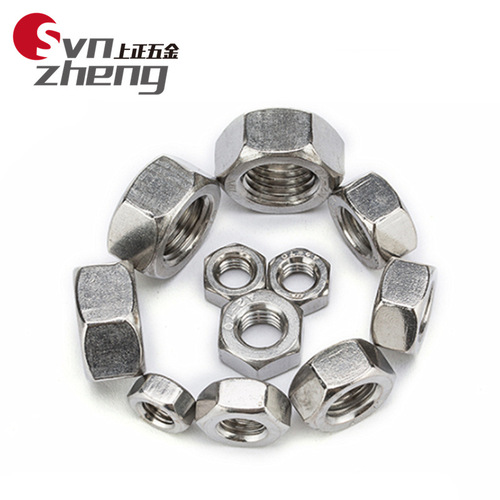 M3M4M5M6M8M10M12M14M16M18M27 304 stainless steel hexagonal nut DIN934 hexagonal nut