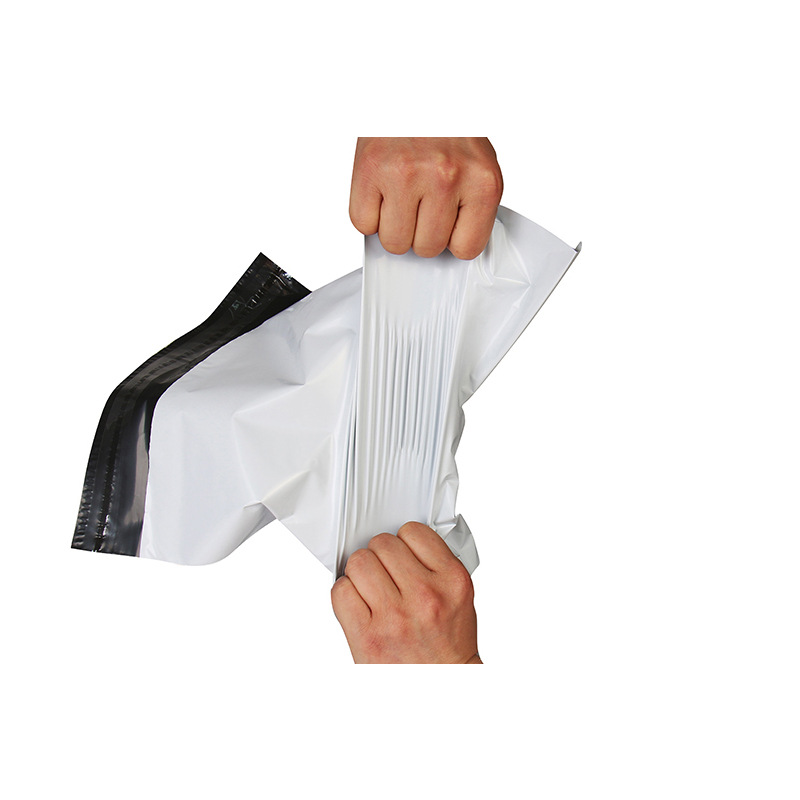 Bolsa exprés engrosada blanca pequeña, material nuevo, bolsa de embalaje logística impermeable autoadhesiva de color, bolsa de embalaje de comercio electrónico