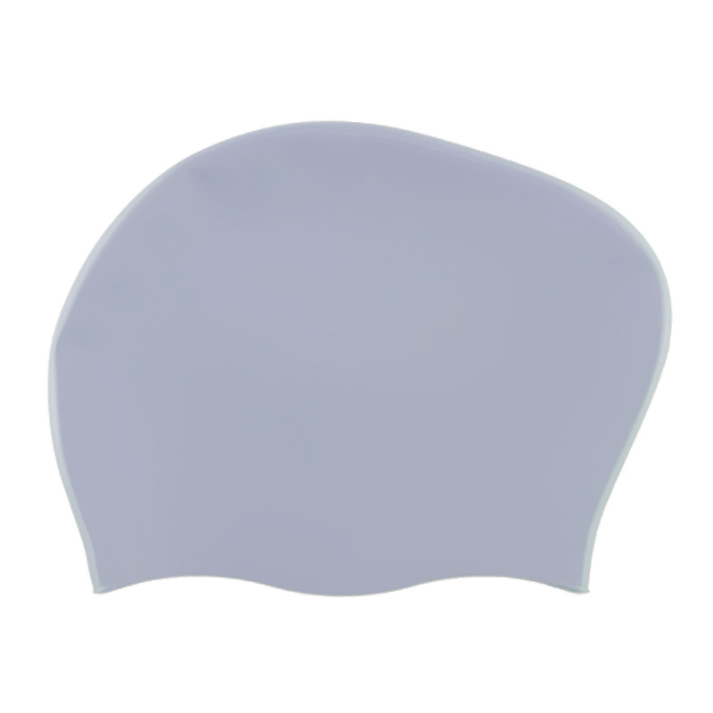 Gorro de natación de silicona de 60g para cabello largo de mujer, en stock, impermeable, de color sólido, con logo personalizable, venta directa de fábrica para cabello largo.
