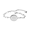 Bracelet stainless steel, accessory handmade, 20mm, with gem