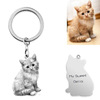 Photo, necklace, individual keychain stainless steel, pet, kitten, custom made