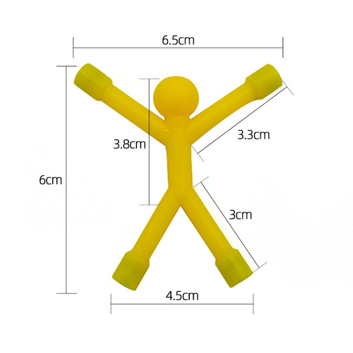 Wall-climbing magnetic villain soft glue changeable magnet man magnet villain doll toy creative villain hook