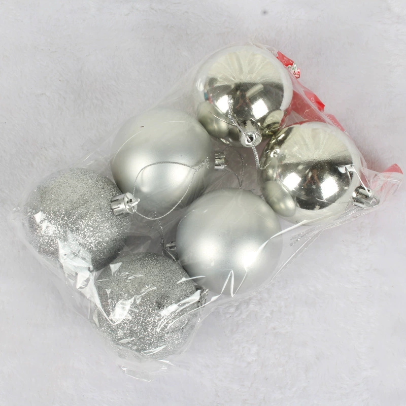 Christmas glitter ball electroplated bright gloss ball gloss matte powder Christmas tree pendant wreath vine decoration ball 6cm color ball
