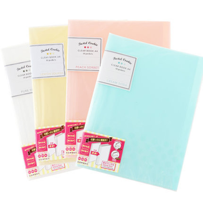KOKUYOLight Color Cookie A4 Folder Student Test Paper Office Folder Information Book Business Report Folder File Bag