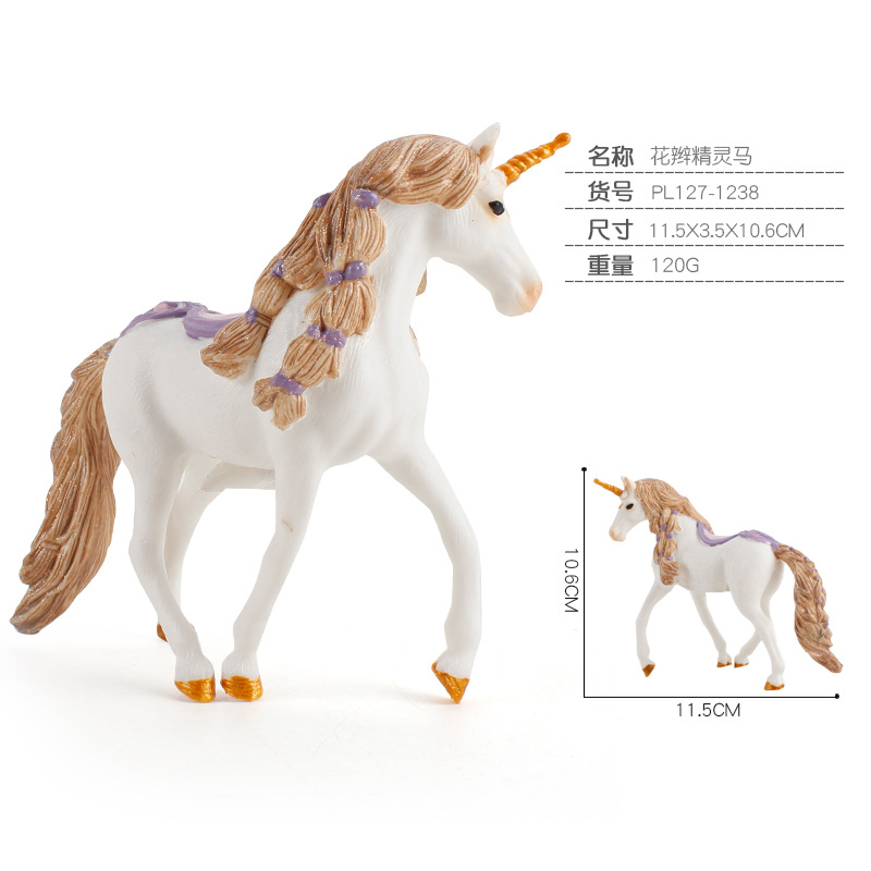Transfronterizo Diversión infantil mito Dios Bestia juguete grande unicornio Arco Iris modelo de caballo Pegaso elfo ovejas adornos