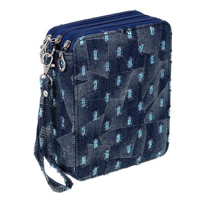 学生通用牛津布文具78孔美术绘画彩铅笔收纳包素描收纳笔袋大容量