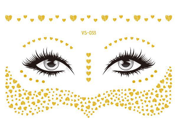 Amazon Venta caliente ecológico impermeable bronceado maquillaje cara pegatinas tatuaje pegatinas cicatriz cubierta maquillaje fiesta tatuaje