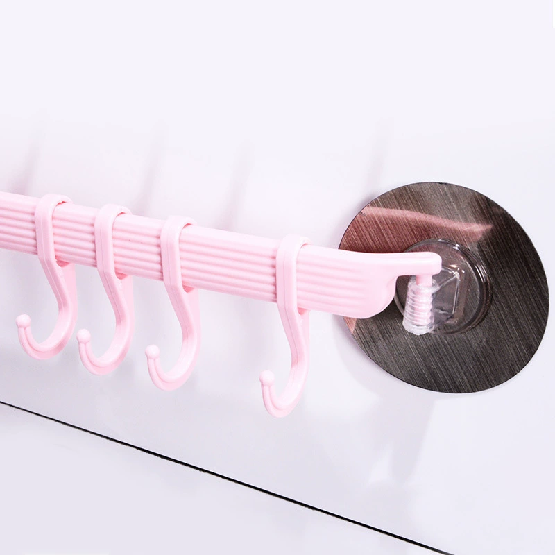 Креативная настенная крючковая вешалка для кухни PVC липкая гелевая повязка для полотенца в ванной, шесть последовательных крючков, крючок без следа, без следа