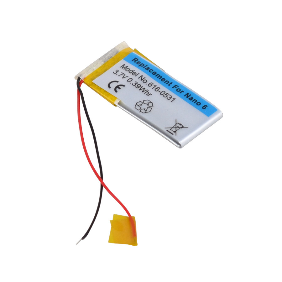 适用于苹果IPOD ipod nano 6Gen 6th 6代 616-0531 MP3聚合物电池