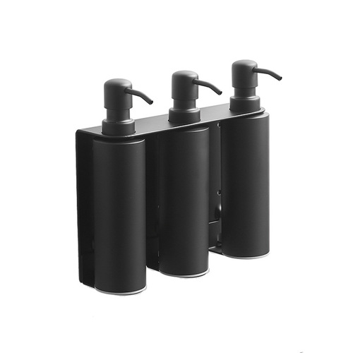Stainless steel wall mounted soap dispenser bathroom bath bottle holder shampoo squeeze hand soap machine bathroom soap dispenser