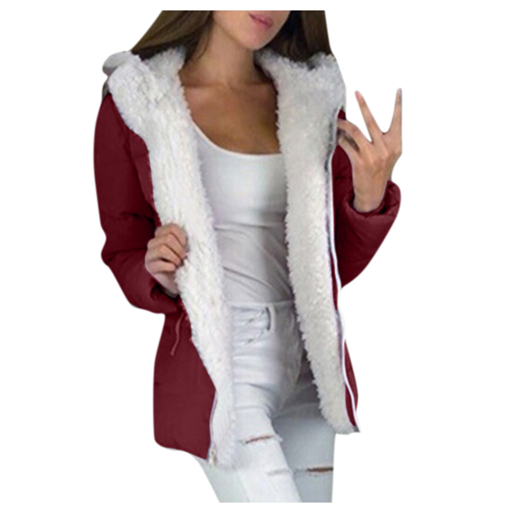 AliExpress deseo Amazon eBay siete colores de ocho tamaños de chaqueta forrada de lana chaqueta con capucha Chaqueta de algodón acolchado gran cantidad en stock image 3