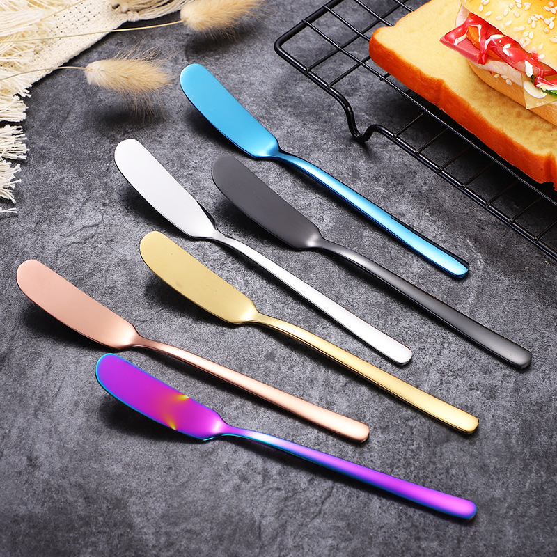 304 Stainless Steel Butter Knife Korean-Style Butter Knife Thickened Jam Spreader Chocolate Scraper Dessert Cream Knife 304 Stainless Steel Butter Knife Korean-Style Butter Knife Thickened Jam Spreader Chocolate Scraper Dessert Cream Knife