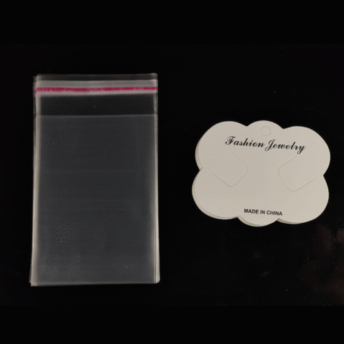 Norovirus OPP bag round hole packaging bag PE self-adhesive transparent bag self-sealing bag packaging card paper butterfly knot card