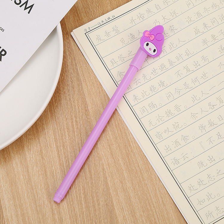 Pluma de gel creativo lindo estudiante papelería dibujos animados niña pluma de agua de alta calidad parche Oficina firma pluma fábrica