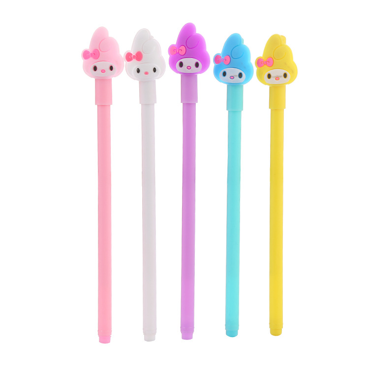 Pluma de gel creativo lindo estudiante papelería dibujos animados niña pluma de agua de alta calidad parche Oficina firma pluma fábrica