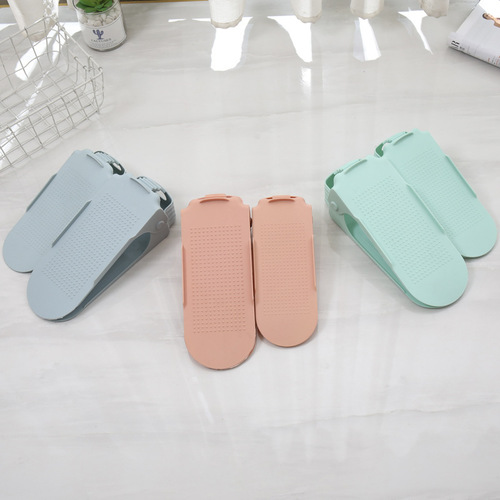 Adjustable storage shoe rack double-layer shoe support bedroom space-saving home dormitory artifact storage slippers shoe cabinet shoes