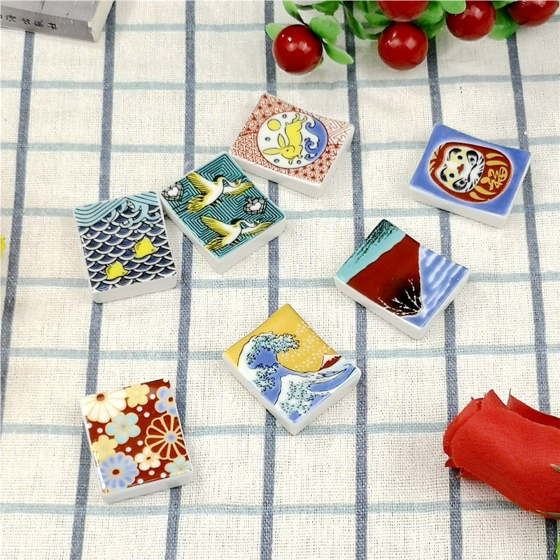 세라믹 공예 장식품 일본식 Hefeng 호텔 레스토랑 젓가락 랙 젓가락 홀더 스시 홈 만화 젓가락 랙 젓가락 베개