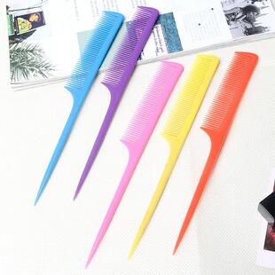 Supply of Colorful Long-Tail Hairdressing Combs, Pointed Tail Combs, Candy-Colored Plastic Makeup Combs, Comb Wholesale