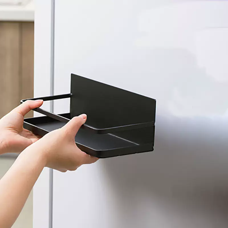 壁挂式侧挂磁吸冰箱架 日式厨房收纳架冰箱侧挂壁厨房置物架批发