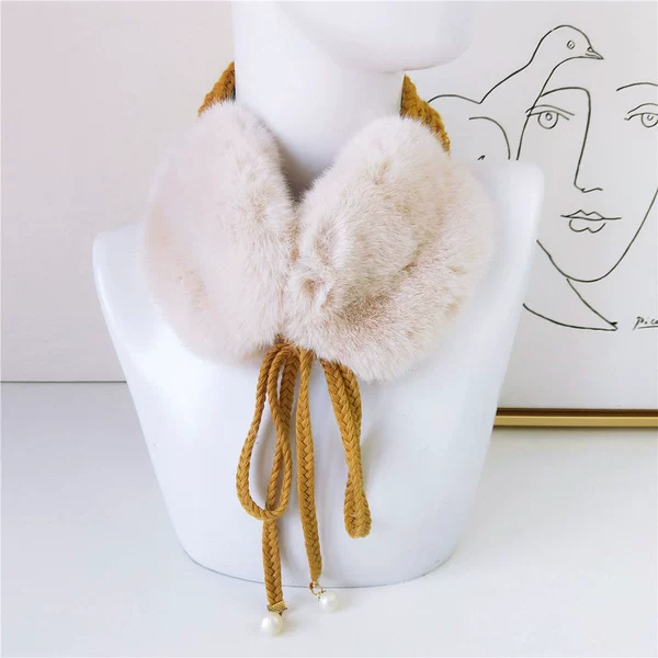 2 plush hanging beads yellow