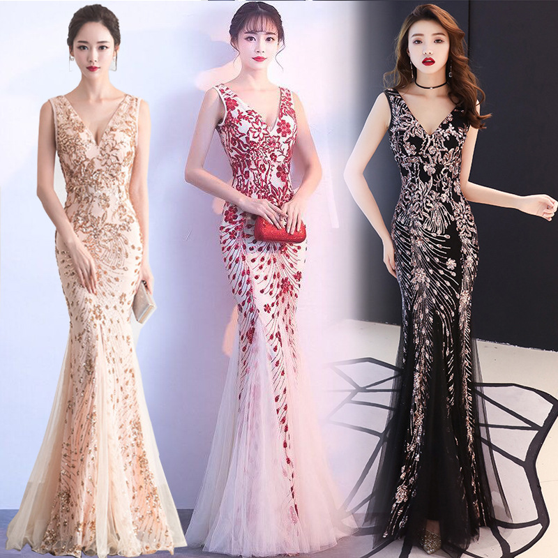 Summer elegant sexy long evening dress