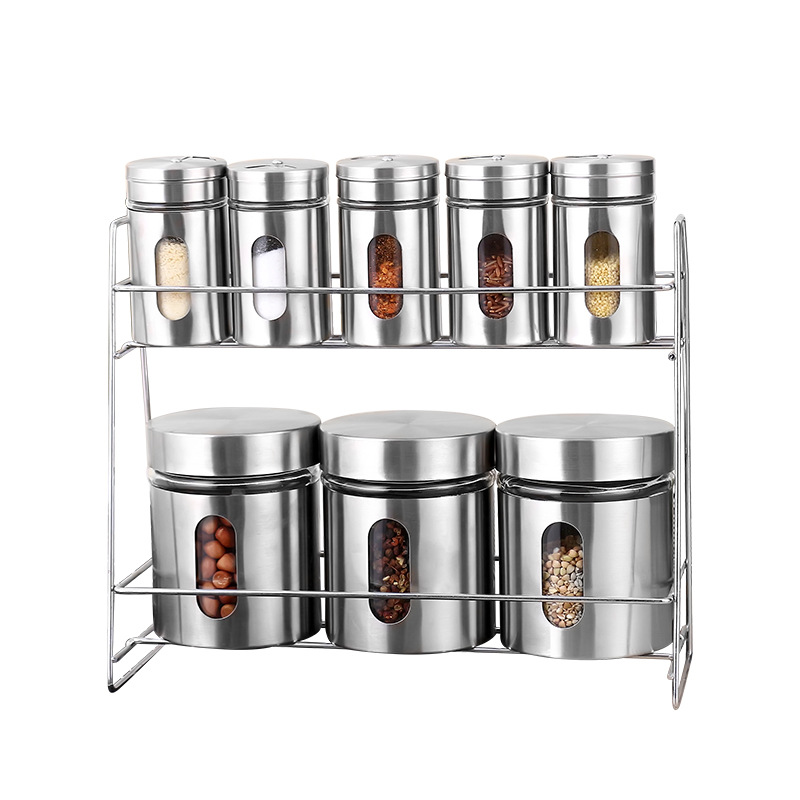 Juego de frascos de vidrio herméticos sin plomo para especias, venta al por mayor