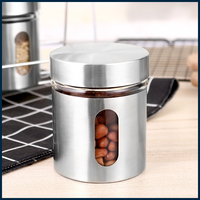 Juego de frascos de vidrio herméticos sin plomo para especias, venta al por mayor