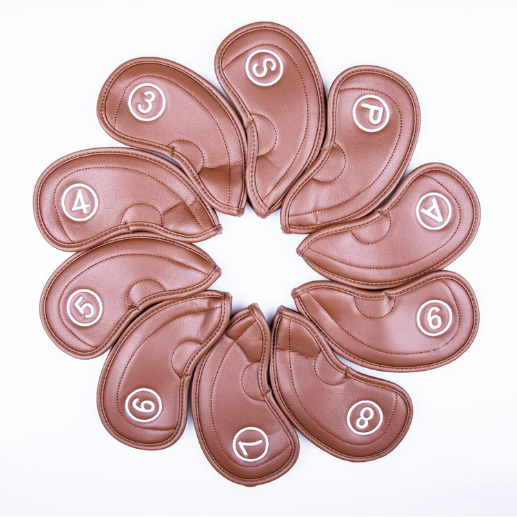 Venta caliente transfronteriza juego de hierros de golf juego de diez piezas PU juego de hierros universal se puede enviar en la fábrica de origen