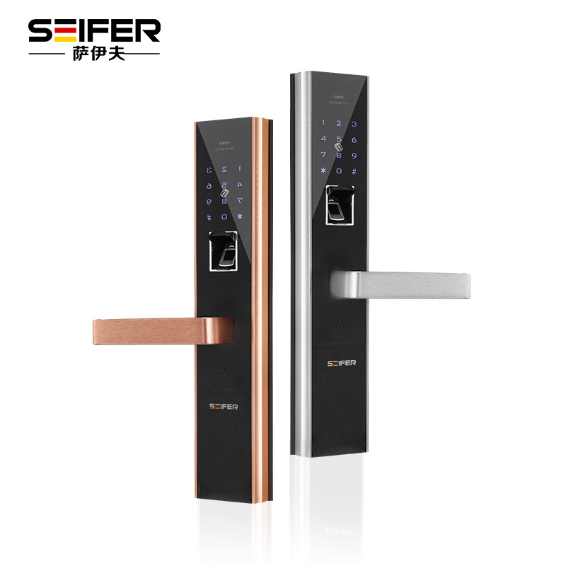 Cerradura electrónica antirrobo inteligente personalizada de hotel familiar APP desbloqueo automático cerradura de puerta inteligente con contraseña de huella digital