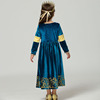 Dress with sleeves, small princess costume, evening dress, children's clothing, long sleeve, western style