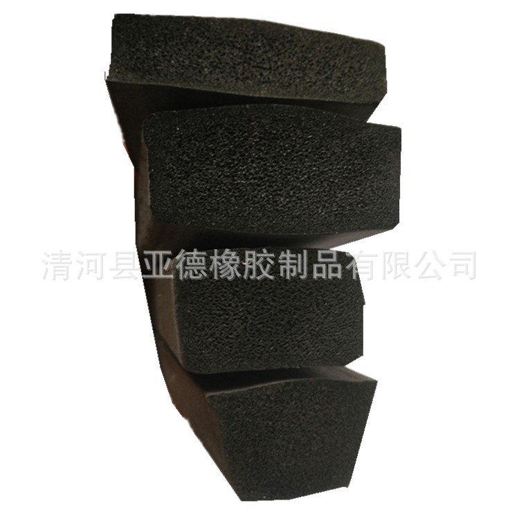 挤出橡胶条 三元乙丙密封条 橡胶发泡密封条(规格来图来样制)
