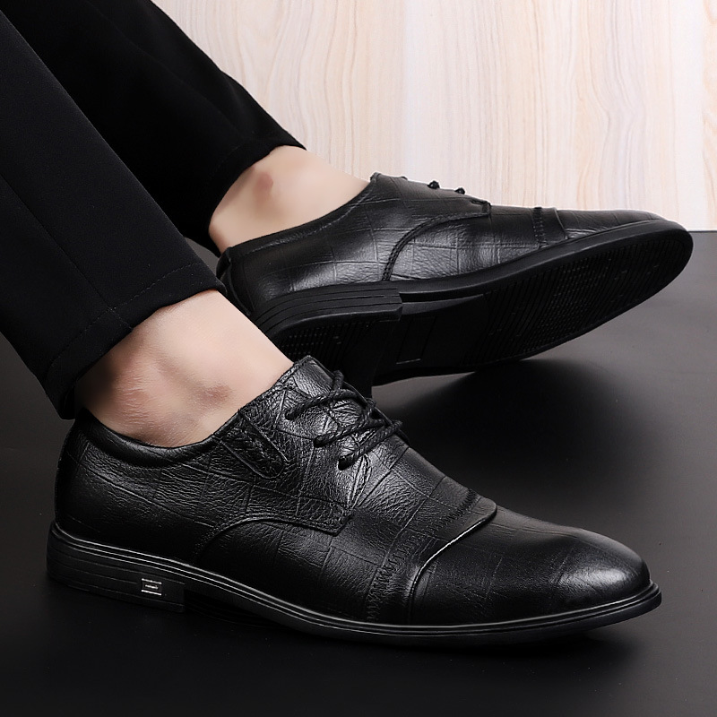 Leather Shoes Men's Leather Shoes Casual First Layer Formal Men's Shoes_vogvips.com