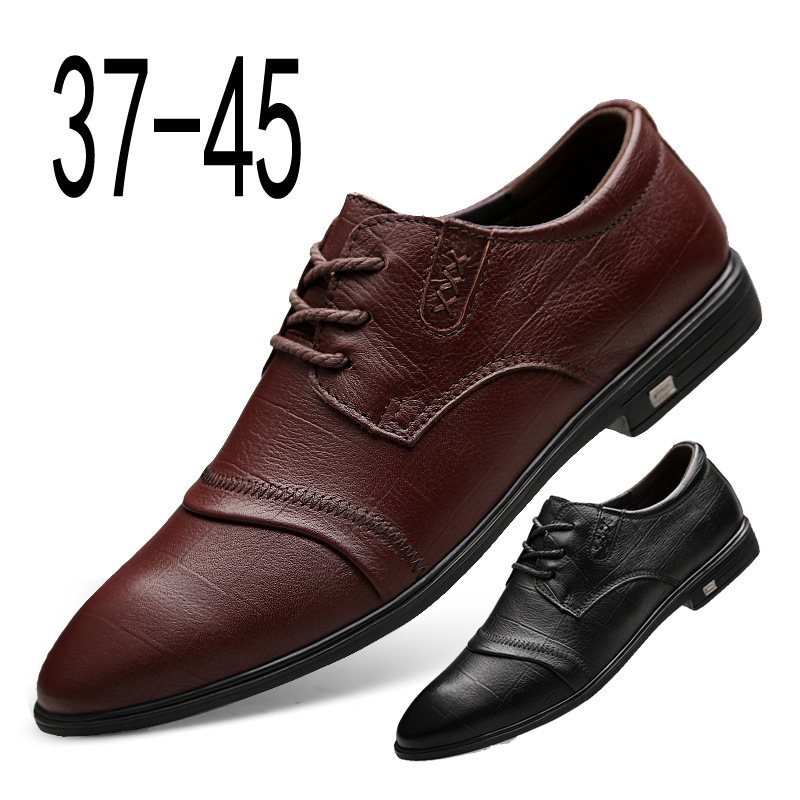 Leather Shoes Men's Leather Shoes Casual First Layer Formal Men's Shoes_vogvips.com