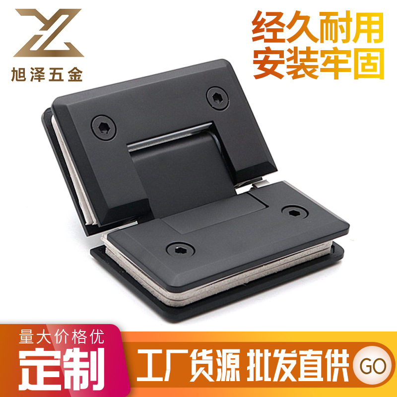 旭泽五金135度浴室夹玻璃夹酒店淋浴房玻璃隔断码淋浴房五金配件