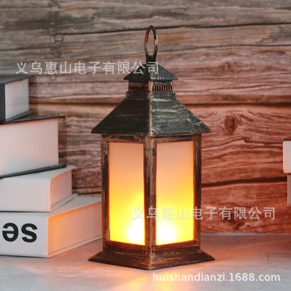 Bronze plastic glass windproof handheld candle