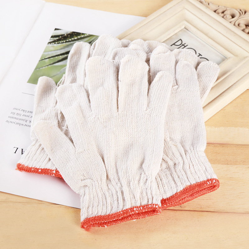 厂家直销加密棉纱耐磨劳保手套棉纱加厚防滑防护手套劳动手套