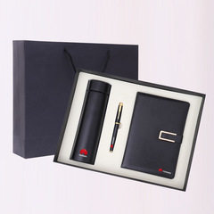 pu皮筆記本定 制logo商務a5記事本套裝創意皮面辦公記賬本子批發