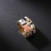 Ring, enamel, accessory, jewelry stainless steel, new collection, European style, wholesale