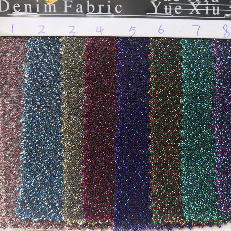 Exterior sola Venta caliente brillante poliéster brillo no-elástico de color gruesa línea paño etapa traje accesorios multicolor en stock venta al por mayor