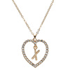 Fashionable necklace, universal chain for key bag  with letters heart-shaped, European style, simple and elegant design