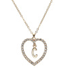 Fashionable necklace, universal chain for key bag  with letters heart-shaped, European style, simple and elegant design