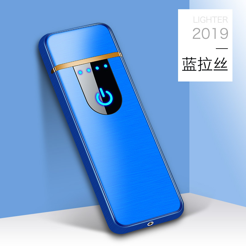 Encendedor USB táctil con sensor de huella, portátil 