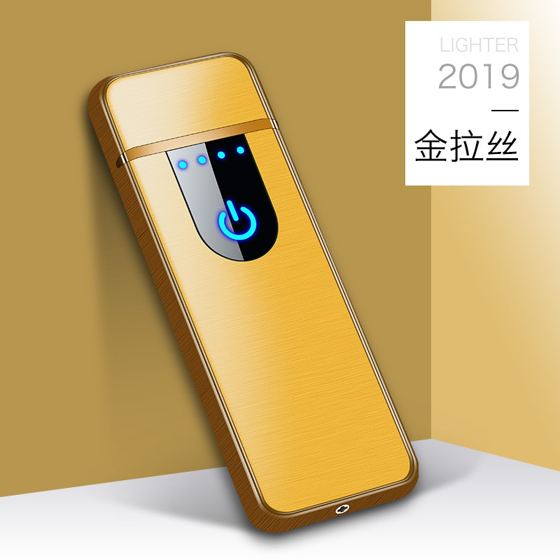 Encendedor USB táctil con sensor de huella, portátil 