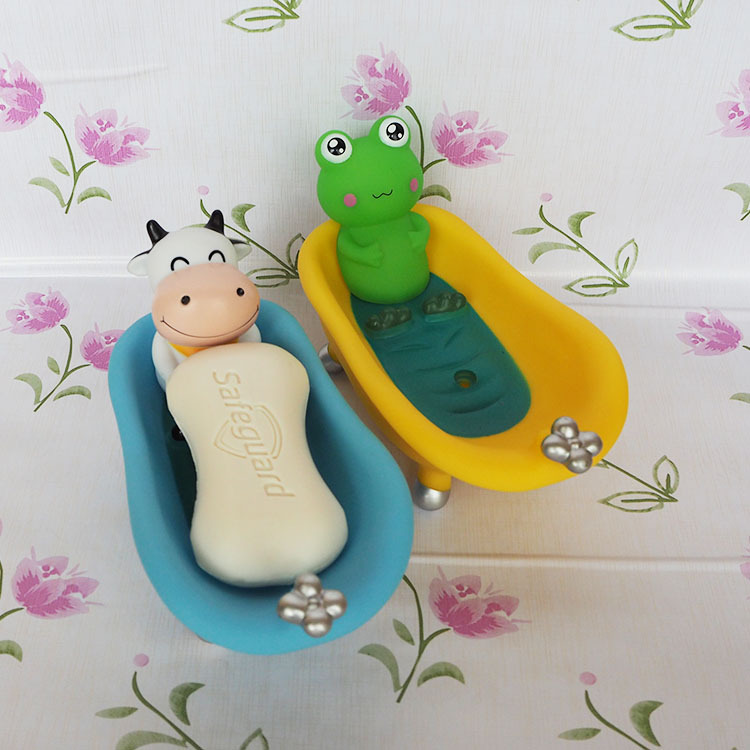 23 lindo coreano de dibujos animados bañera caja de jabón hogar creativo bañera caja de jabón lavado titular de jabón