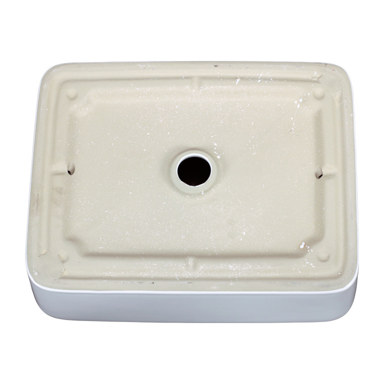 Lavabo artístico cuadrado, lavabo de encimera, lavabo de cerámica, lavabo para hotel, lavabo integrado del fabricante.