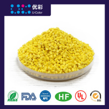 耐高溫無鹵色母PVC電線電纜用黃色填充注塑母粒彩色母粒源頭廠家