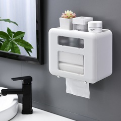 Bathroom creative daily necessities wall-mounted tissue box toilet paper storage rack toilet paper box waterproof tissue holder