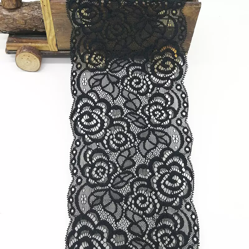 15公分蕾丝花边装饰衣服黑色蕾丝边面料辅料diy蕾丝带裙边布料条